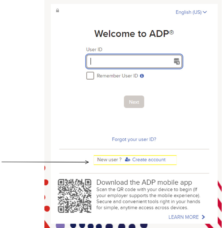 Screenshot of ADP Login
